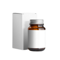 Private and white label supplements in glass jars. Premium packaging.