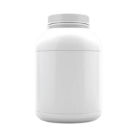 Protein powder jar - white and private label supplements